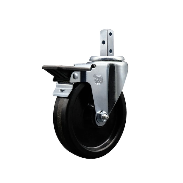 5'' Phenolic Wheel Swivel 7/8'' Square Stem Caster with Brake